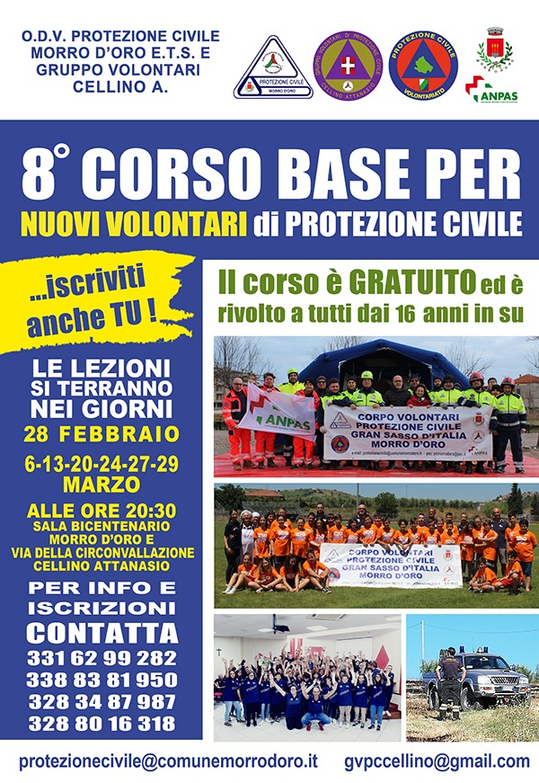 8° Corso Base Nuovi Volontari Protezione Civile